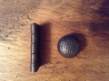 Hammered Pewter knob and cast hinge
