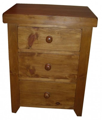 Artizan 3 Drawer Bedside